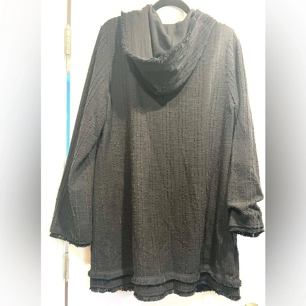 Laundry By Shelli Segal Womens  Hooded Boucle Jacket, black